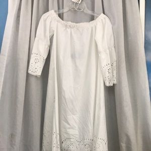 Off shoulder white dress